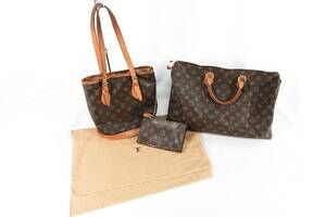 Louis Vuitton Bucket tote bag Speedy Handbag bags bundled together